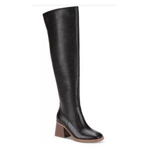 Sun + Stone Black Over the Knee Dress Boot -- Size 6